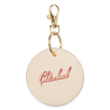 newschool oldschool hip hop roots roots school - Round Keyring - oyster - Front