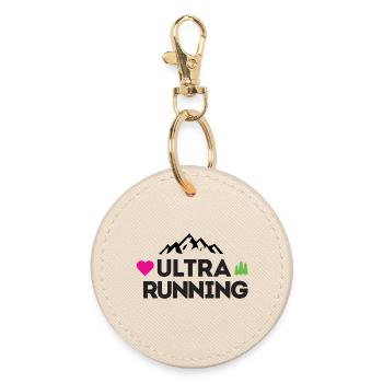 Ultra Running – My Love - Round Keyring - oyster - Front