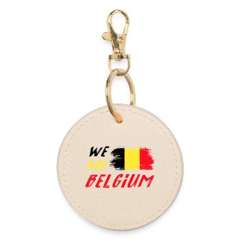 Wir sind Belgien - Runder Schlüsselanhänger - Auster - Vorne