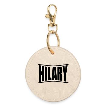 t-shirt Hilary t-shirt gift idea - Round Keyring - oyster - Front