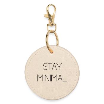 Stay Minimal - Round Keyring - oyster - Front