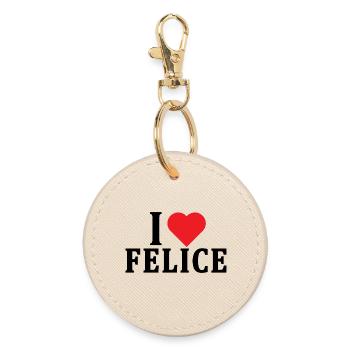 t-shirt J’aime le t-shirt idée cadeau heureux - Porte-clés rond - huître - Devant