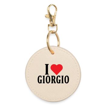 t-shirt J’aime Giorgio idée cadeau t-shirt - Porte-clés rond - huître - Devant