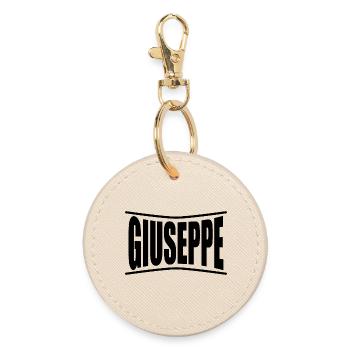 T-Shirt Giuseppe T-Shirt Geschenkidee - Runder Schlüsselanhänger - Auster - Vorne