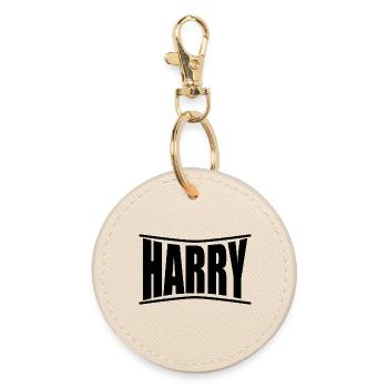 name t-shirt Harry t-shirt gift idea - Round Keyring - oyster - Front