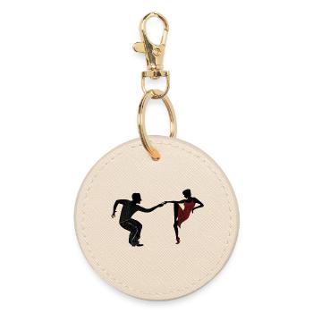 Couple dansant - Porte-clés rond - huître - Devant