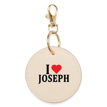 t-shirt prénom J’adore Joseph t-shirt idée cadeau - Porte-clés rond - huître - Devant