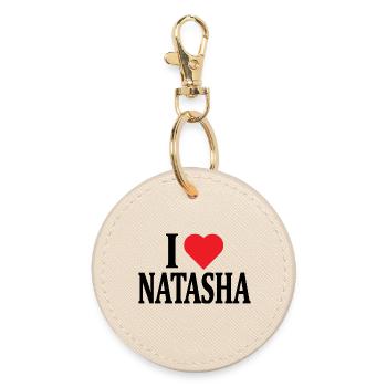 t-shirt name ich liebe Natasha t-shirt geschenkidee - Runder Schlüsselanhänger - Auster - Vorne