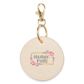 Suisse Obwald fille patrie cadeau - Porte-clés rond - huître - Devant