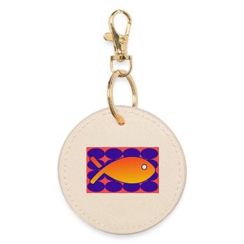 POISSON - Porte-clés rond - huître - Devant