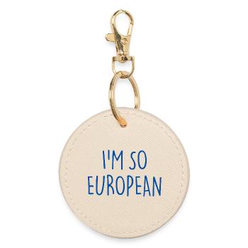 JE SUIS TELLEMENT EUROPÉEN - Porte-clés rond - huître - Devant