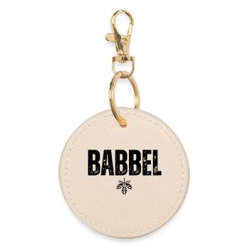 Babbel - Runder Schlüsselanhänger - Auster - Vorne