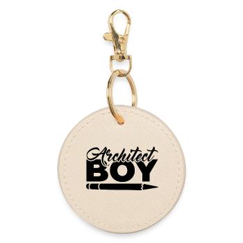 Little Architect - Round Keyring - oyster - Front