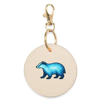 Animal de l’âme et être gardien : Blaireau - Porte-clés rond - huître - Devant