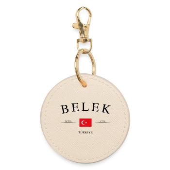 Belek Türkiye – Souvenir et cadeau de vacances - Porte-clés rond - huître - Devant