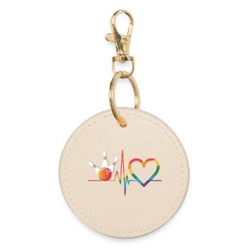 Bowling - Round Keyring - oyster - Front