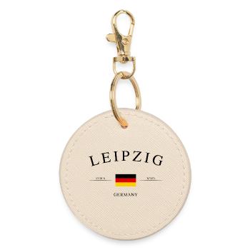 Leipzig, Allemagne – Souvenir et cadeau des Fêtes - Porte-clés rond - huître - Devant