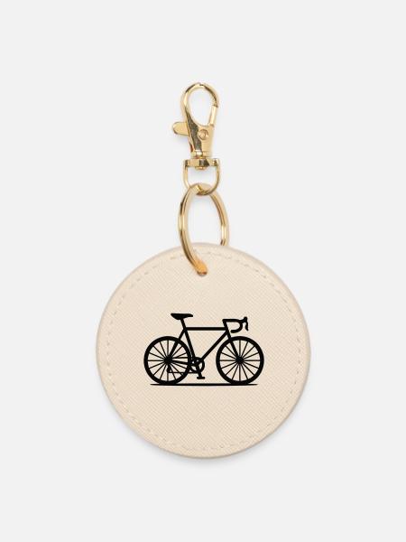 Rennrad Minimalismus - Runder Schlüsselanhänger - Auster