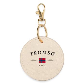 Tromsø Norwegen – Urlaub Souvenir & Geschenk - Runder Schlüsselanhänger - Auster - Vorne