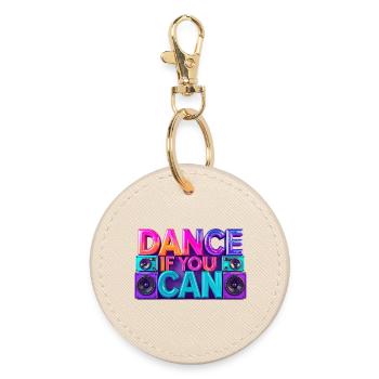 Dance if you can – Tanzen ist wunderbar - Runder Schlüsselanhänger - Auster - Vorne