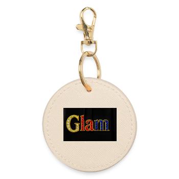 Texte de bijoux glamour - Porte-clés rond - huître - Devant