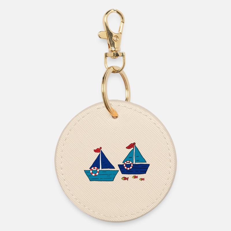 Shuttle - Round Keyring - oyster