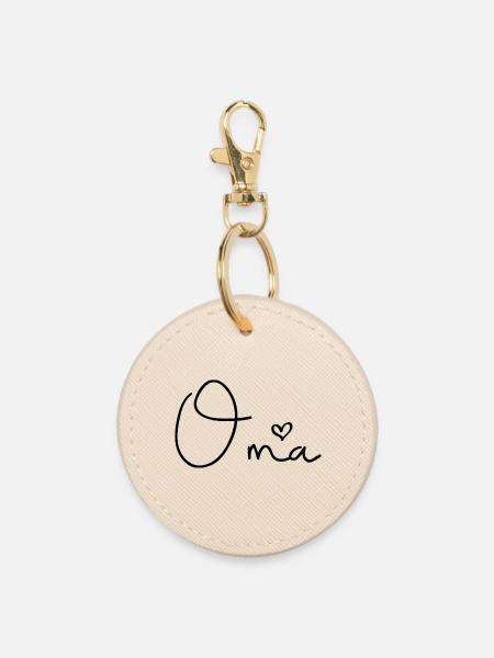 Oma - Runder Schlüsselanhänger - Auster