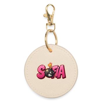 Sofia Graffiti Name Bomb Graffité 3D - Porte-clés rond - huître - Devant