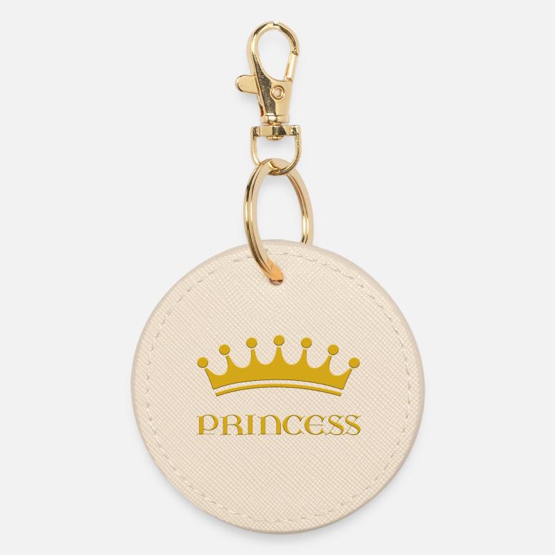 princess - Runder Schlüsselanhänger - Auster