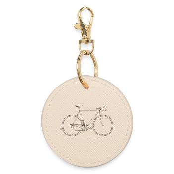 Silhouette de vélo Style Sombre - Porte-clés rond - huître - Devant