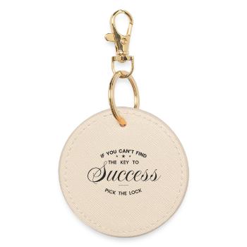 If You Can’t Find the Key to Success - Round Keyring - oyster - Front