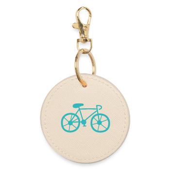 Fahrrad Rennrad mint Zeichnung radeln Outdoor Fan - Runder Schlüsselanhänger - Auster - Vorne