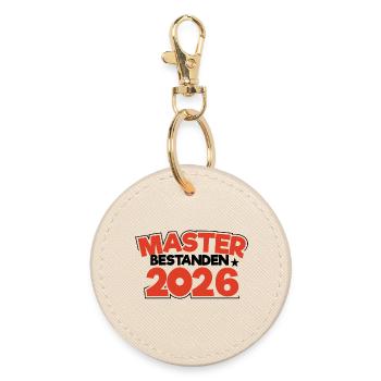 Master 2026 Masterabschluss Promotion Sponsion - Runder Schlüsselanhänger - Auster - Vorne