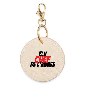 Elected Chef of the Year - Round Keyring - oyster - Front