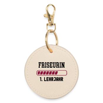 Apprenticeship hairdresser 1st year hairdresser apprenticeship - Round Keyring - oyster - Front