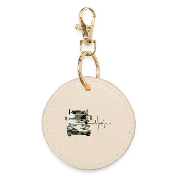 Camouflage Truck - Round Keyring - oyster - Front