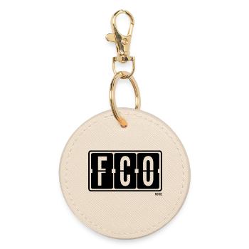 Rom FCO, City Souvenir Hoodie, Tasche, T-Shirt - Runder Schlüsselanhänger - Auster - Vorne