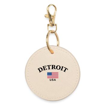 Detroit, États-Unis - Porte-clés rond - huître - Devant