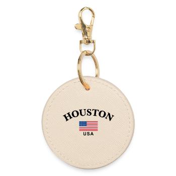 Houston, États-Unis - Porte-clés rond - huître - Devant