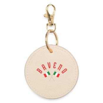Baveno a franchi les drapeaux italiens - Porte-clés rond - huître - Devant