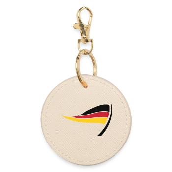 German Flag Wave - Round Keyring - oyster - Front
