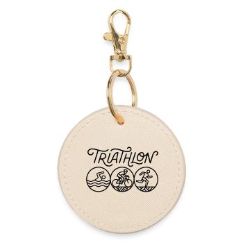 Triathlon - Runder Schlüsselanhänger - Auster - Vorne