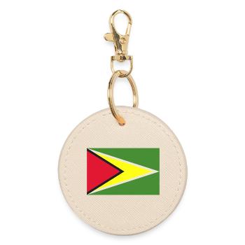 Guyana flag - Round Keyring - oyster - Front