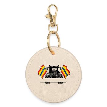 Overijssel_Tractor_Custom_Edition - Round Keyring - oyster - Front