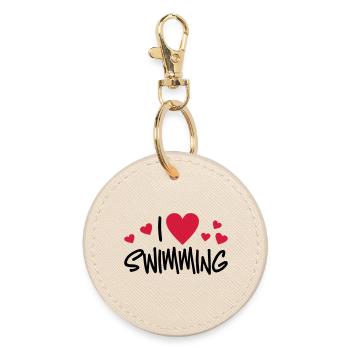 schwimmen - Runder Schlüsselanhänger - Auster - Vorne