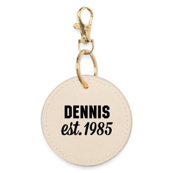 Dennis est 1985 - Runder Schlüsselanhänger - Auster - Vorne