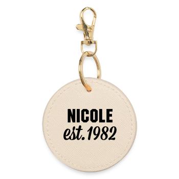Nicole est 1982 - Runder Schlüsselanhänger - Auster - Vorne