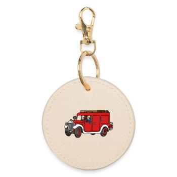 Firemen Oldie - Round Keyring - oyster - Front
