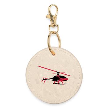 helicopter model - Round Keyring - oyster - Front
