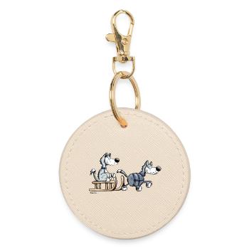 Mignon Husky Team - Porte-clés rond - huître - Devant